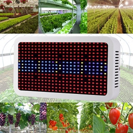 Derlight® 400W Hohe Energie Das ganze Spektrum LED Pflanzenlampe für Gewächshaus Pflanze Bluete White Shell IR UV Licht für Zimmerpflanzen Blumen und Gemüse (400W) - 1
